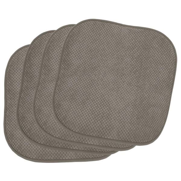 BounceComfort Bon Appetite Charcoal 4-Piece Cushioned Chair Pad Set