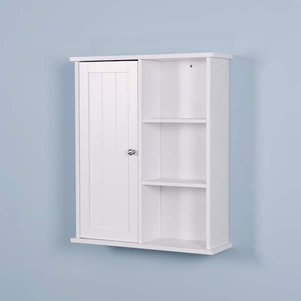 Unbranded 23.62 in. W x 28 in. H Rectangular White Wooden Surface Mount Medicine Cabinet without Mirror