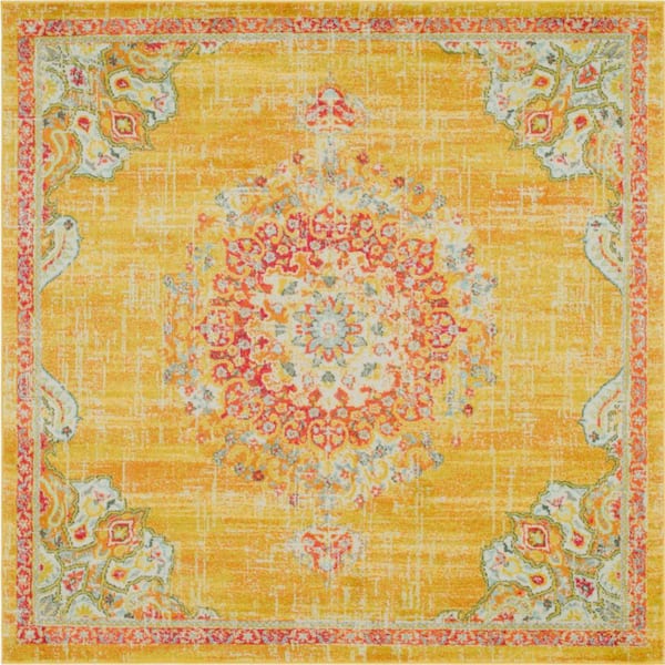 Penrose Alexis Gold 8 ft. x 8 ft. Square Rug