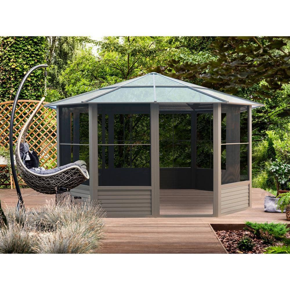 Gazebo Penguin Florence Solarium 12 ft. x 12 ft. in Sand 41212-12