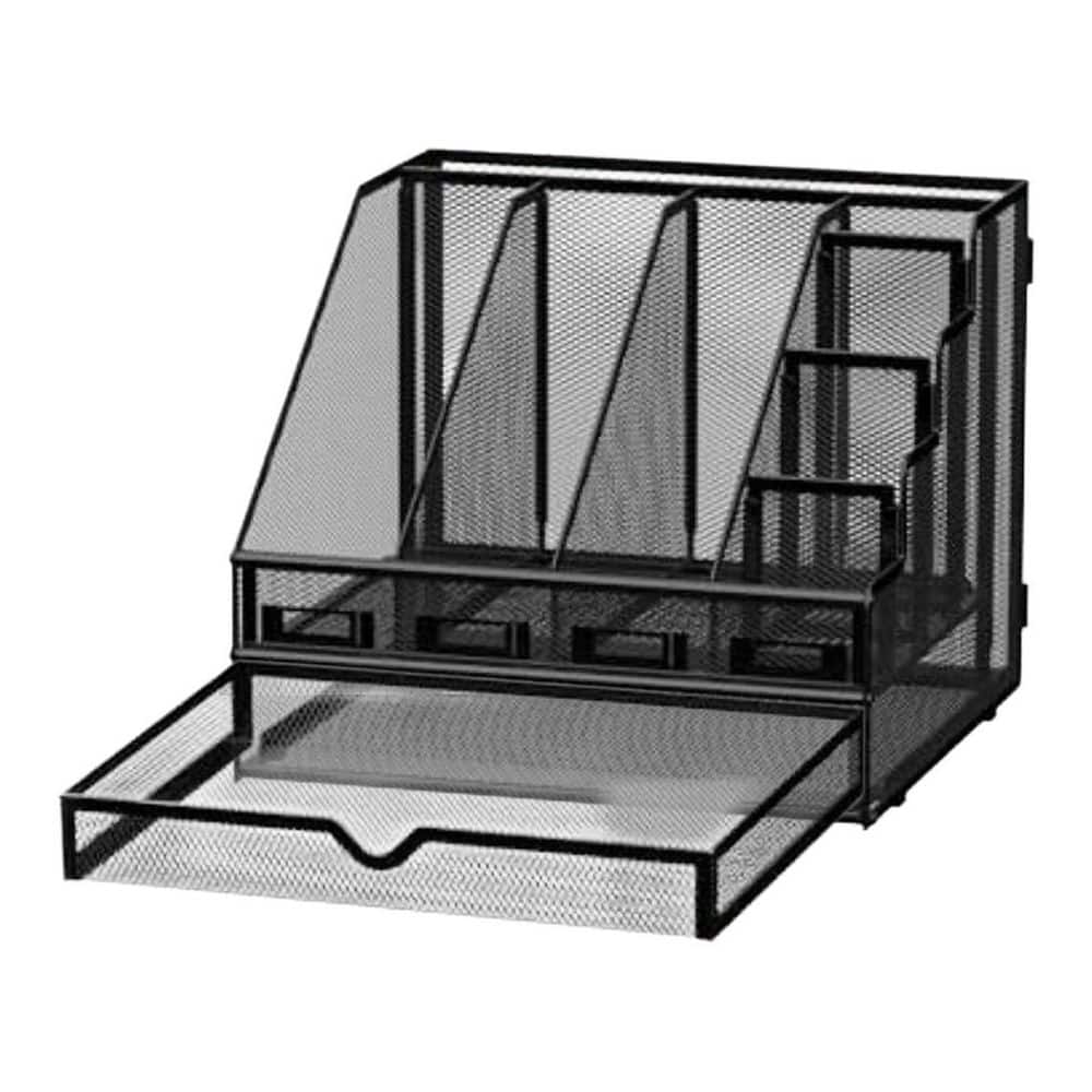 Metal Desk File Organizer 8-Section Inclined Desk File Organizer