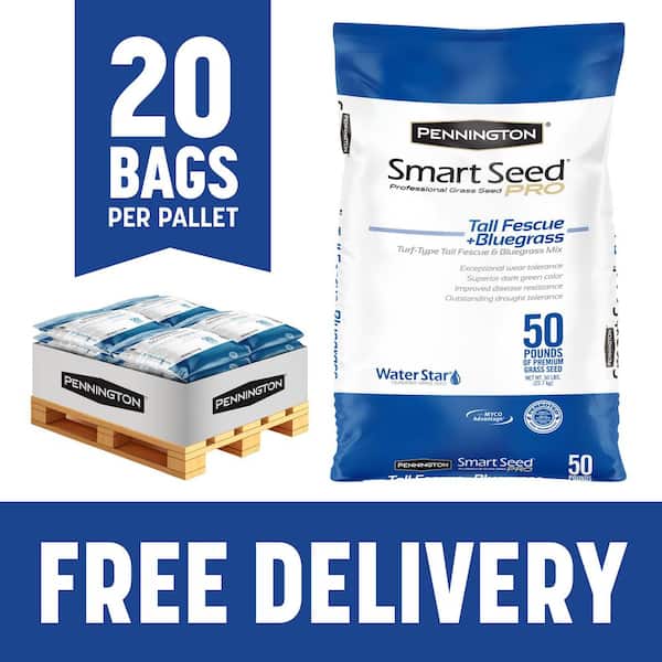 Smart Seed Professional Tall Fescue with Bluegrass Mix 50 lbs. 3,000 sq. ft. Grass Seed Pallet (20-Bags)