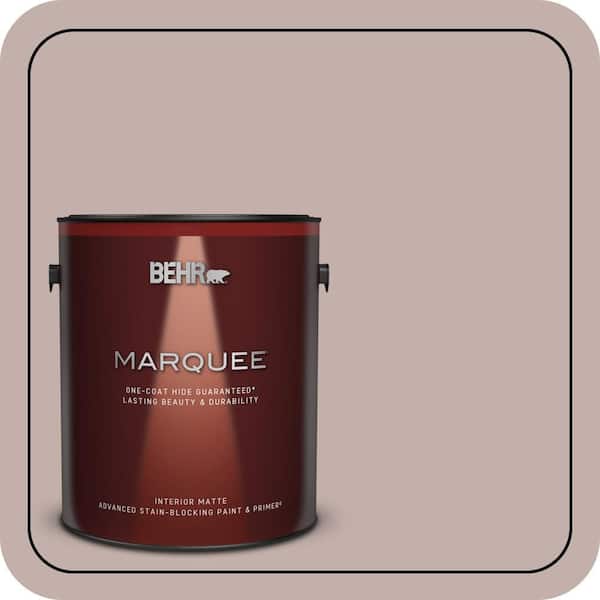 BEHR MARQUEE 1 gal. #N130-3 Moonlit Mauve One-Coat Hide Matte Interior Paint & Primer
