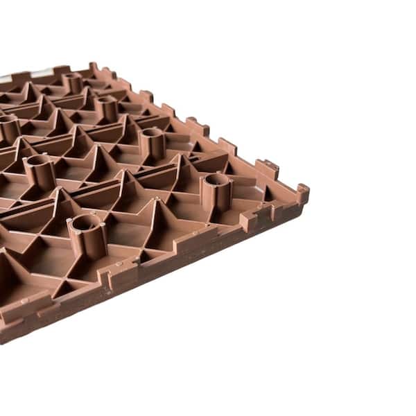 1 ft. x 1 ft. Polypropylene Deck Tile in Dark Brown (44-Piece)
