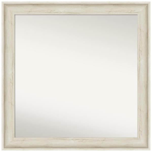 Amanti Art Regal Birch Cream 30.75 in. x 30.75 in. Non-Beveled Traditional Square Framed Wall Mirror in Cream