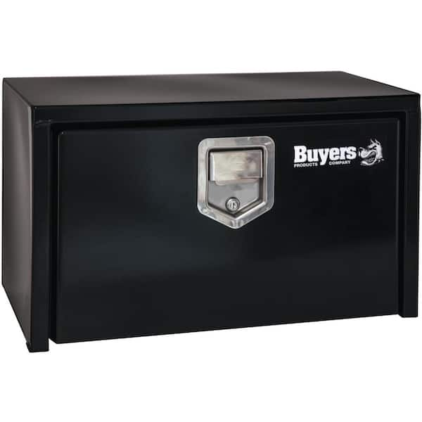 Photo 1 of 14 in. x 16 in. x 24 in. Gloss Black Steel Underbody Truck Tool Box