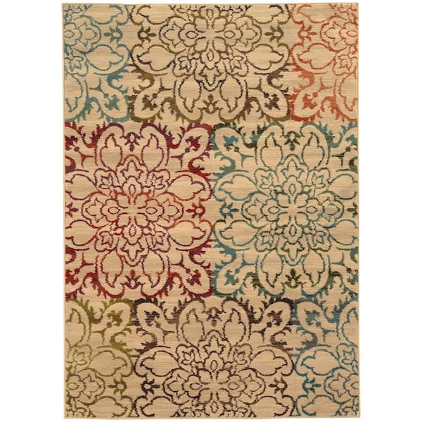 Everdeen Tan 10 ft. x 13 ft. Area Rug