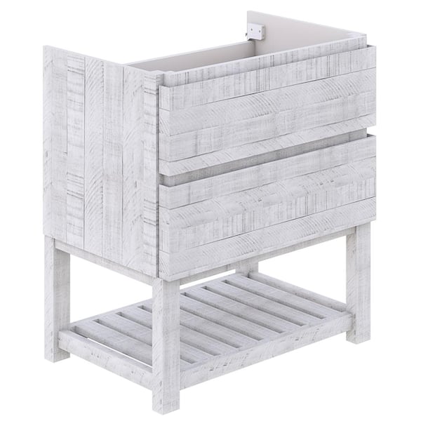Fresca Formosa 29 in. W x 20 in. D x 34.1 in. H Modern Bath Vanity Cabinet without Top with Open Bottom in Rustic White