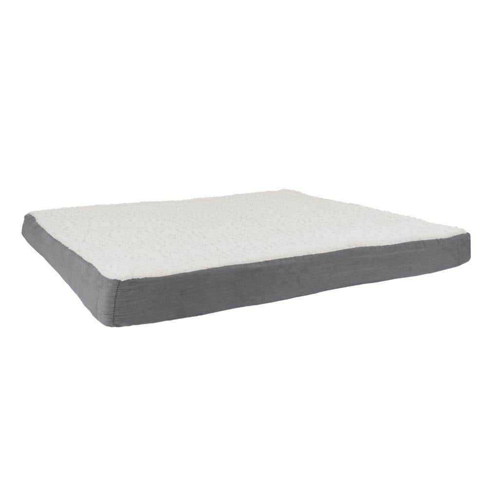 Extra-Large Gray Orthopedic Sherpa Pet Bed