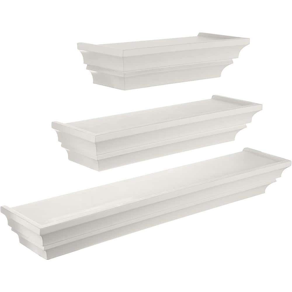 12 in./16 in./24 in. Antique White Kiera Grace Madison 3-Piece Contoured Fl