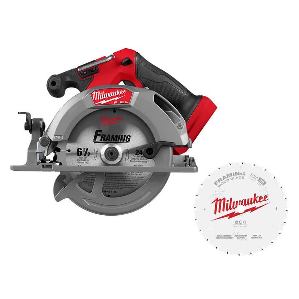 M18 FUEL 18V Lithium-Ion Brushless Cordless 6-1/2 in. Circular Saw (Tool-Only) with 24-Tooth Carbide Framing Blade price history on PriceWatchPro