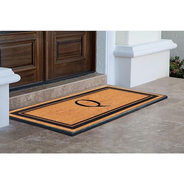 A1 Home Collections A1HC Welcome Flocked Entrance Door Mats Black