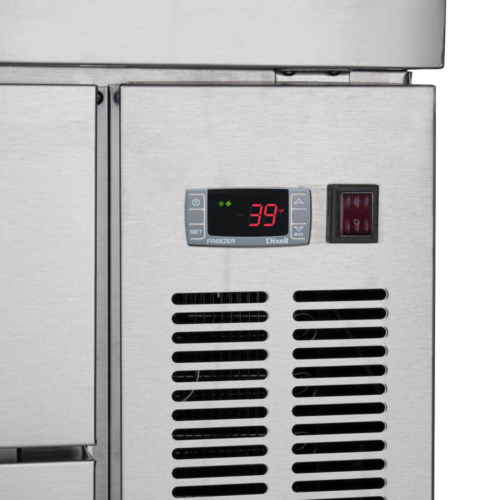 84" Stainless Steel Commercial Chef Base Refrigerator with Smart Features