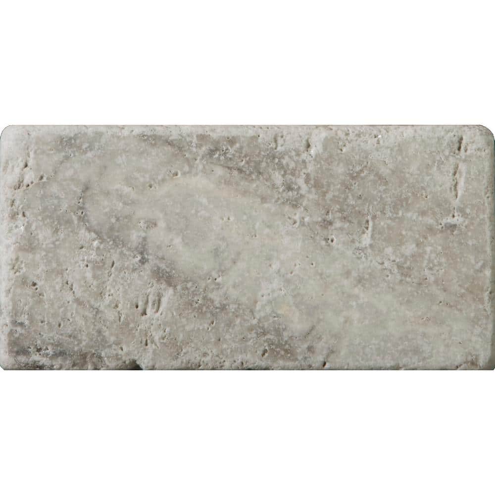 Trav Ancient Tumbled Silver 2.95 in. x 5.91 in. Travertine Wall Tile price history on PriceWatchPro