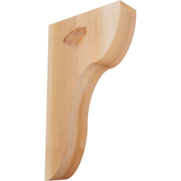 Ekena Millwork 3-1/2 in. x 12 in. x 20 in. Western Red Cedar Carmel Smooth Corbel