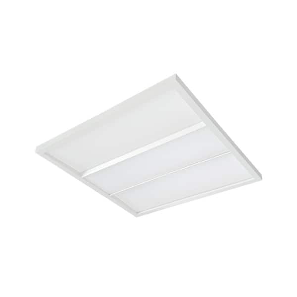 2 ft. x 2 ft. 300W Equivalent 2200/3300/4400 Lumens Dimmable White Integrated LED Troffer Light Fixture, 3500/4000/5000K
