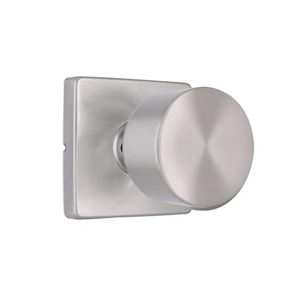 Ridgeway Satin Nickel Passage Hall/Closet Door Knob with Square Rose