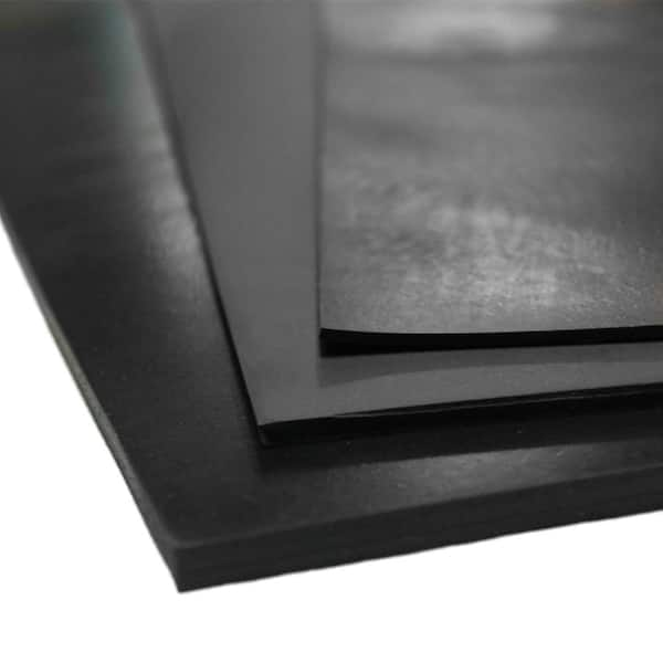 Rubber-Cal Neoprene 1/8-in T x 12-in W x 24-in L Black Commercial 50A  Durometer Rubber Sheet in the Rubber Sheets & Rolls department at