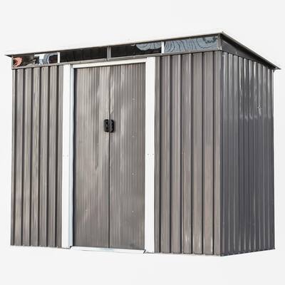 Outsunny Metal Sheds Sheds The Home Depot