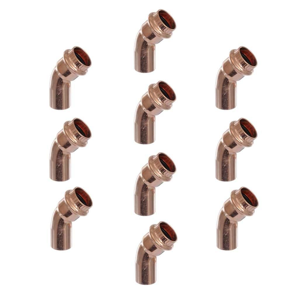 ProPress 3/4 in. Press x 3/4 in. FTG Copper 45-Degree Street Elbow (10-Pack) price history on PriceWatchPro