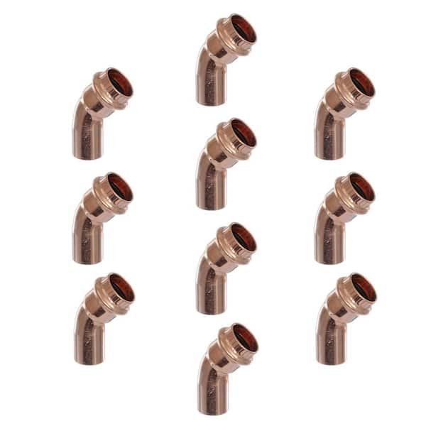 Viega ProPress 3/4 in. Press x 3/4 in. FTG Copper 45-Degree Street Elbow (10-Pack)