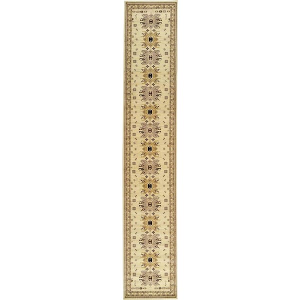 Unique Loom Taftan Oasis Ivory 3' 0 x 16' 5 Runner Rug