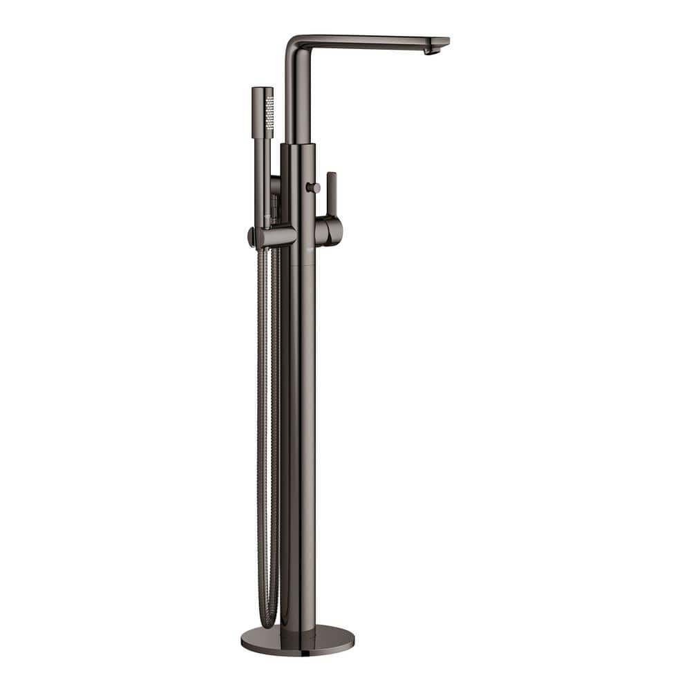 GROHE Lineare Single-Handle Freestanding Faucet with Hand Shower and Tub/Shower Diverter Hard Graphite 23792A01 - The Depot