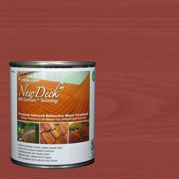 NewDeck 1 qt. Premium Infrared Reflective Redwood Exterior and Interior Wood Stain Treatment