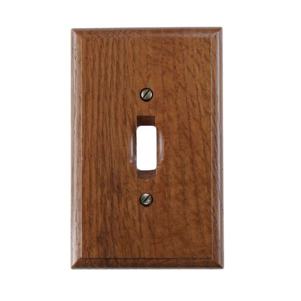 AMERELLE 1 Toggle Wall Plate - Red Oak