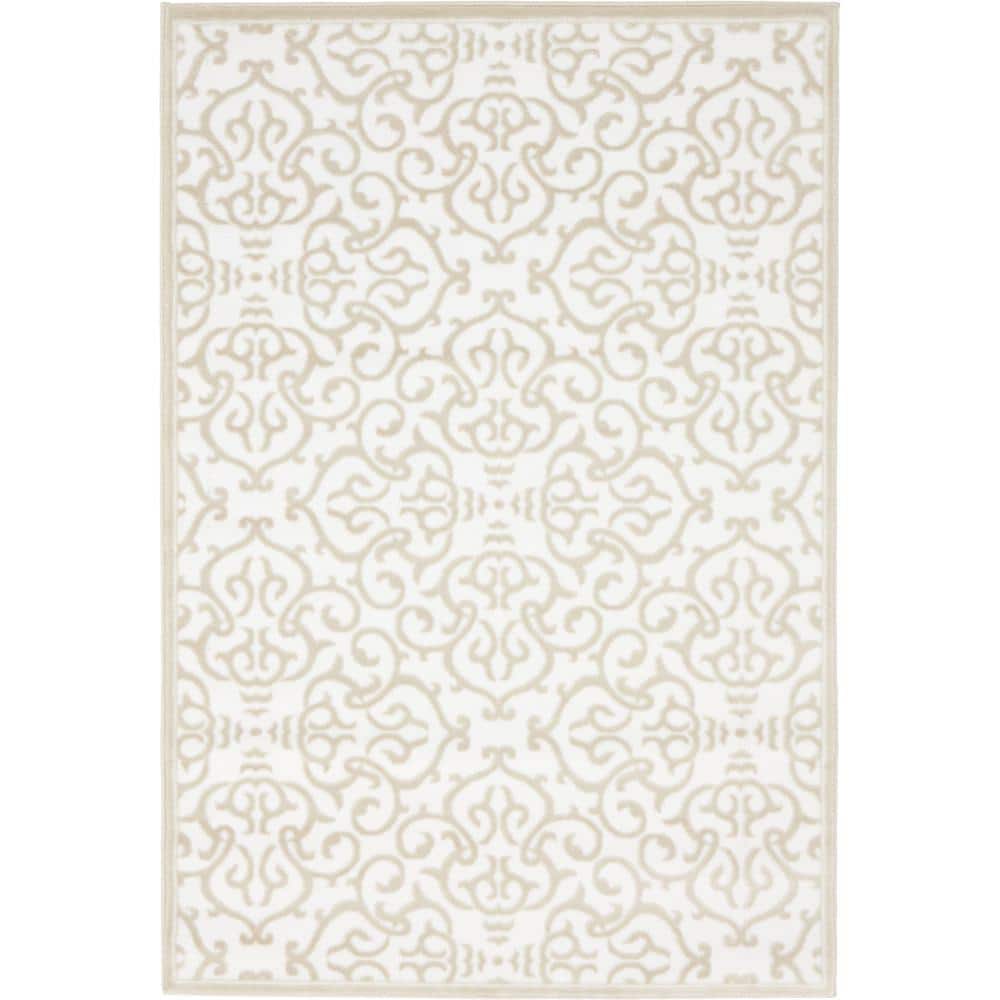 Rushmore Johnson Snow White 4' 0 x 6' 0 Area Rug price history on PriceWatchPro