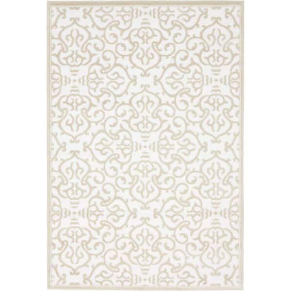 Rushmore Johnson Snow White 4' 0 x 6' 0 Area Rug