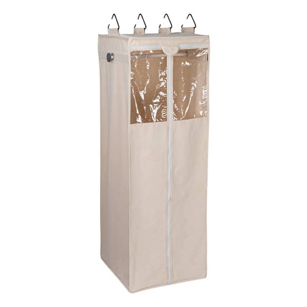 HOUSEHOLD ESSENTIALS 54 in. Natural Extended Hanging Garment Bag