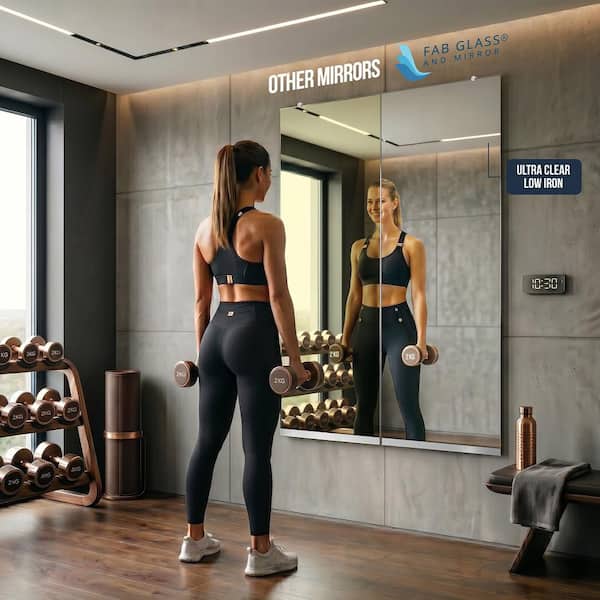 Fab Glass and Mirror 36 in. W x 60 in. H High-Definition Gym