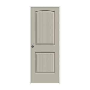 24 in. x 80 in. Santa Fe Desert Sand Right-Hand Smooth Solid Core Molded Composite MDF Single Prehung Interior Door