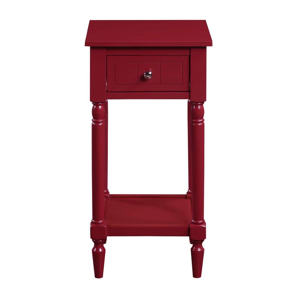 Cranberry Red French Country Khloe Accent Table with Storage