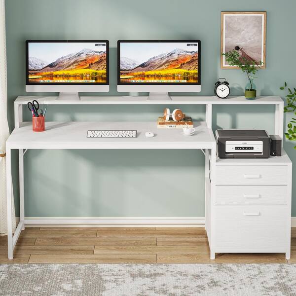 TRIBESIGNS WAY TO ORIGIN Halseey 63 in. Retangular Vintage White