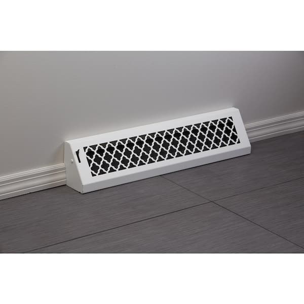 o*n様 24ss FCRB VENTILATION LOGO EASY PAN SteelCrest Tuscan, 24 in., White/Powder Coat, Steel Baseboard Vent