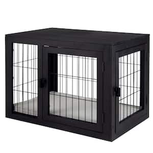 Furniture-Style Medium Dog Crate, Black