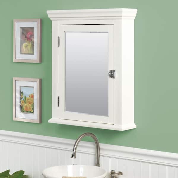 Replacing mirrored medicine cabinet for an inset wainscoting