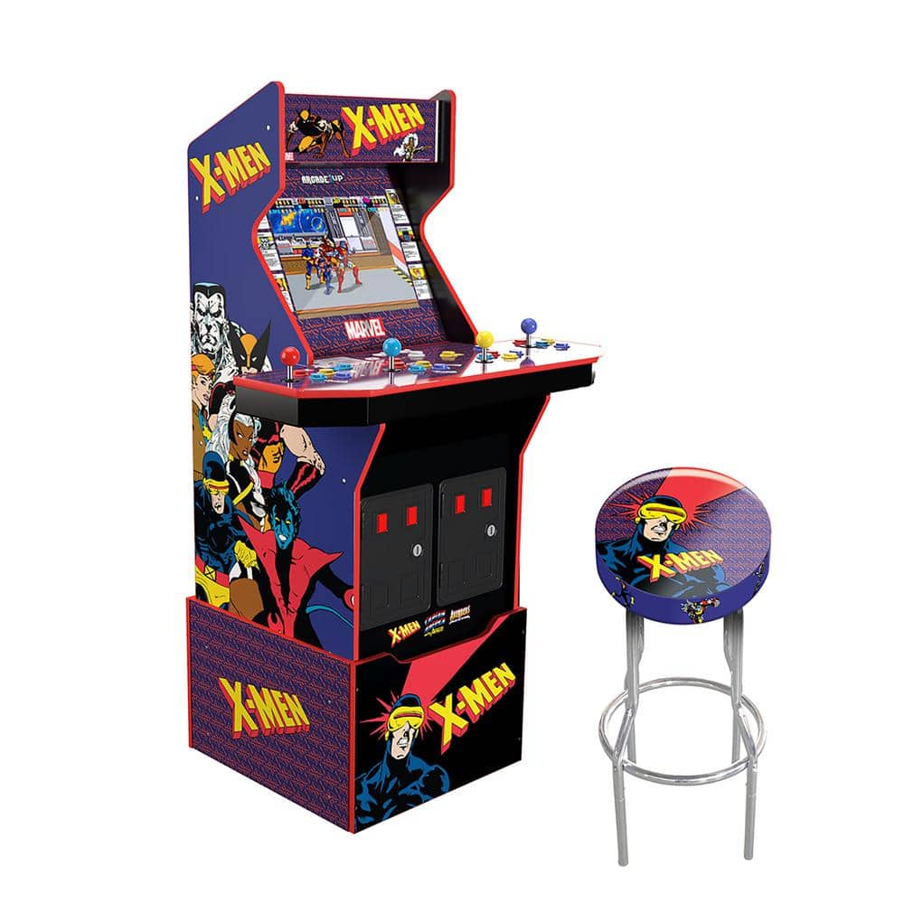 Arcade1Up X-Men Arcade with Stool, Riser, Lit Deck & Lit Marquee Multi  XMN-A-01253 - Best Buy