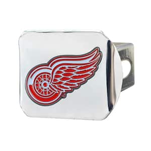 NHL Detroit Red Wings Color Emblem on Chrome Hitch Cover