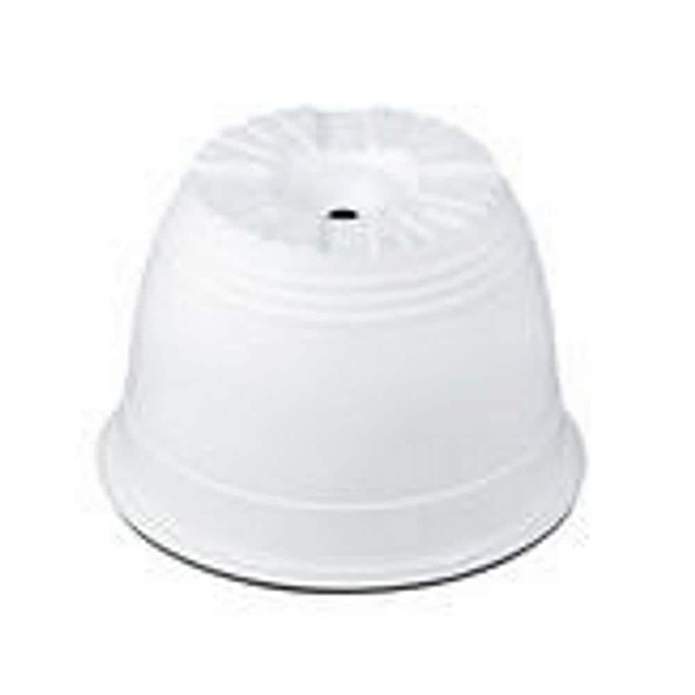 Minimalist Modern 6" White & Gray Round Plastic Planter - Pack of 10