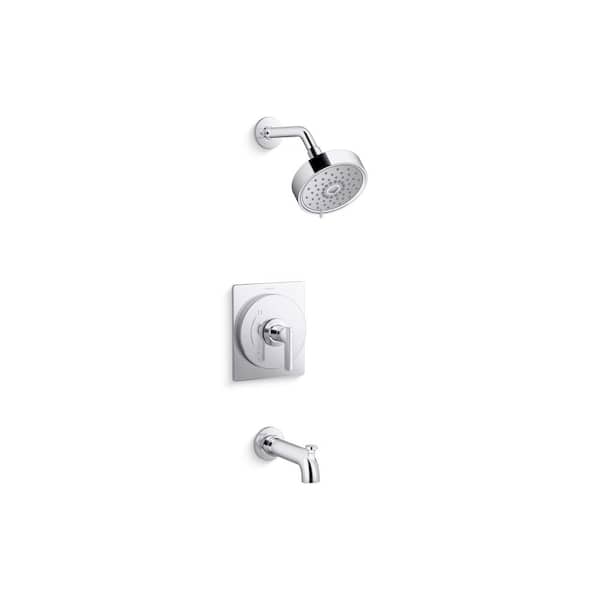 KOHLER Castia By Studio McGee Rite-Temp Tub & Shower Faucet Trim Kit 1.75 GPM in Polished Chrome