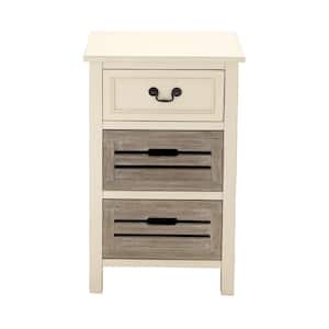 28 in. x 17 in. x 13 in. White Wood Country Cottage Style Storage Unit
