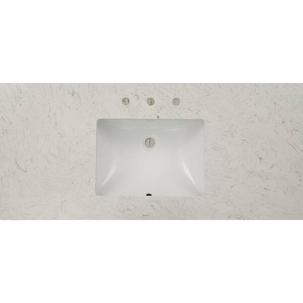 49 in. W Engineered Marble Single Vanity Top in Vanilla Sky with White Sink 49 in. W Engineered Marble Single Vanity Top in Vanilla Sky with White Sink