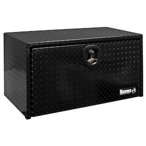 18 in. x 18 in. x 36 in. Gloss Black Diamond Tread Aluminum Underbody Truck Tool Box