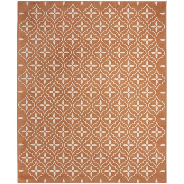 Nourison Essentials Copper 5 ft. x 7 ft. Moroccan Contemporary Area Rug