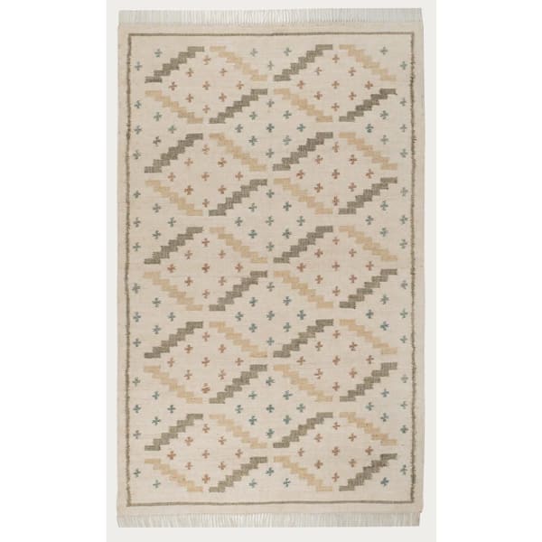 4 ft. x 6 ft. Natural Wilder Kilim Handwoven Jute Indoor Area Rug