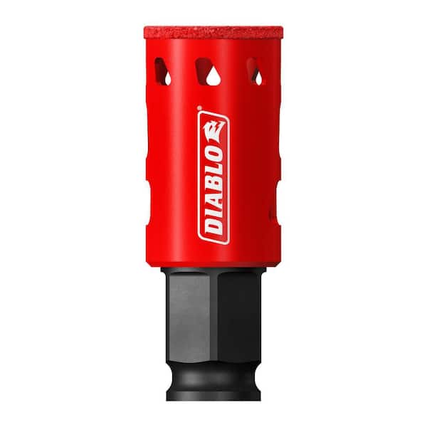 DIABLO 1 in. Diamond Grit Hole Saw for Tile, Stone and Glass