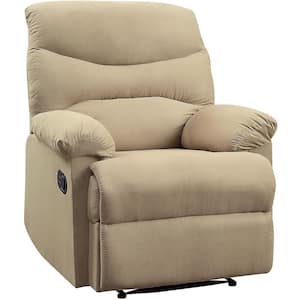 Arcadia II Beige Microfiber Recliner VAR-00626 - The Home Depot